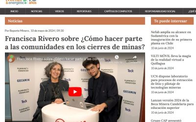 Reporte Minero interviewed Francisca Rivero