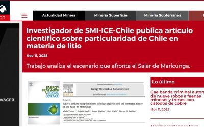 Specialized media highlight Nigel Wight’s scientific publication on Chile’s exceptional status in lithium matters